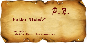 Petku Niobé névjegykártya